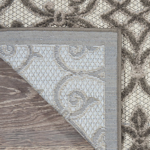 Gray and Charcoal Indoor Outdoor Runner Rug